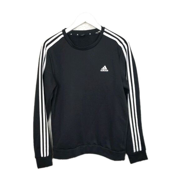 adidas Other - Adidas 3 Stripe Crew Sweatshirt Black Size Medium